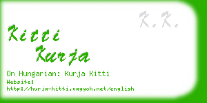 kitti kurja business card